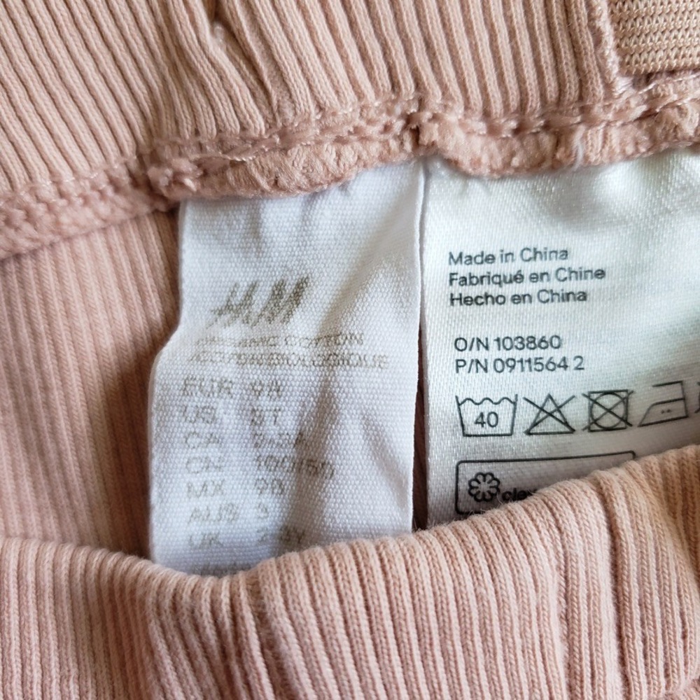 H&M Neutral Lot Girls 2/3T Ribbed Henley Loungewear 3 Matching Shirt Legging Set - Picture 4 of 7